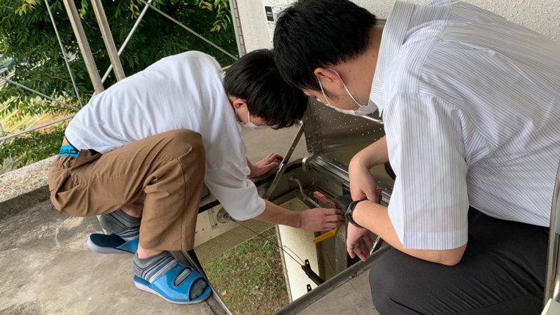 寮防災訓練